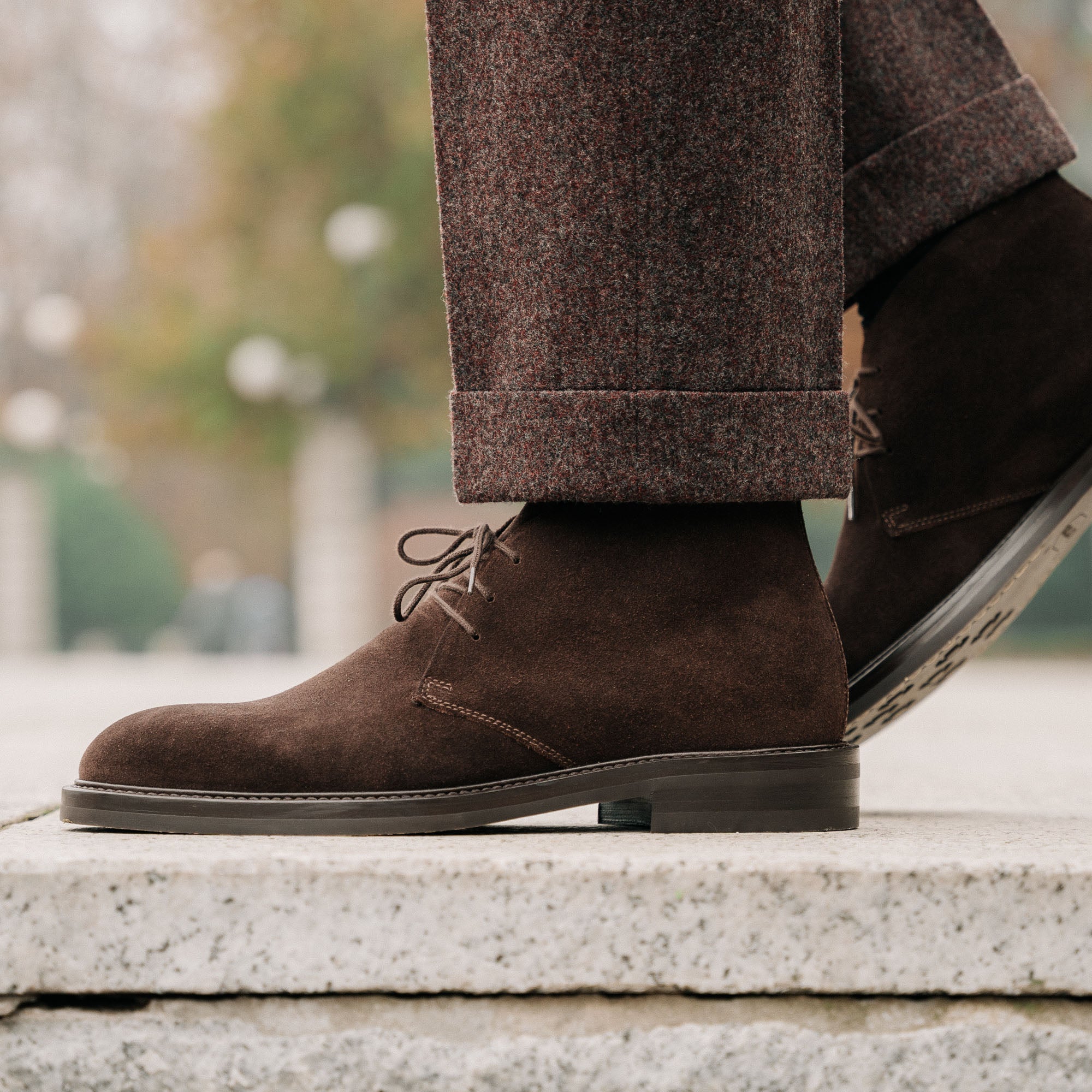 Pigottee, Men's brown leather Moccasins with Tassels