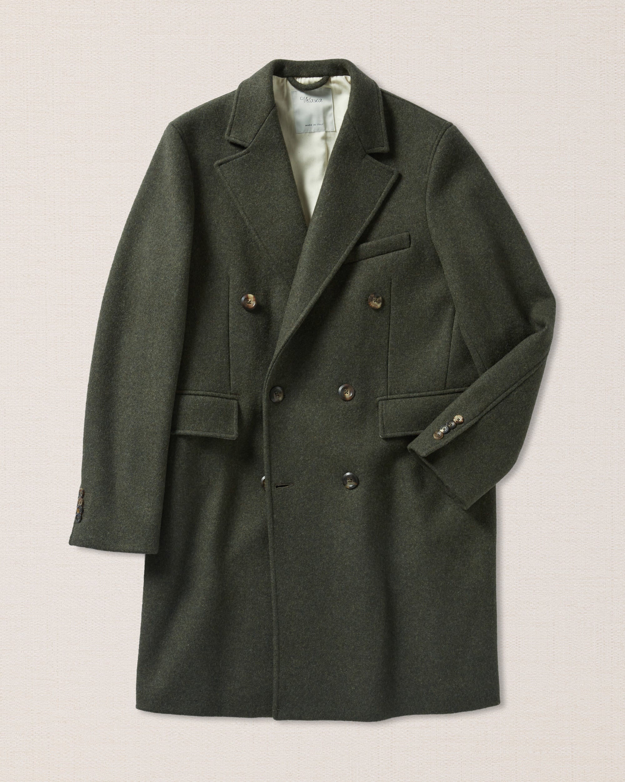 Navy linen double-breasted jacket, Made in Italy | Velasca