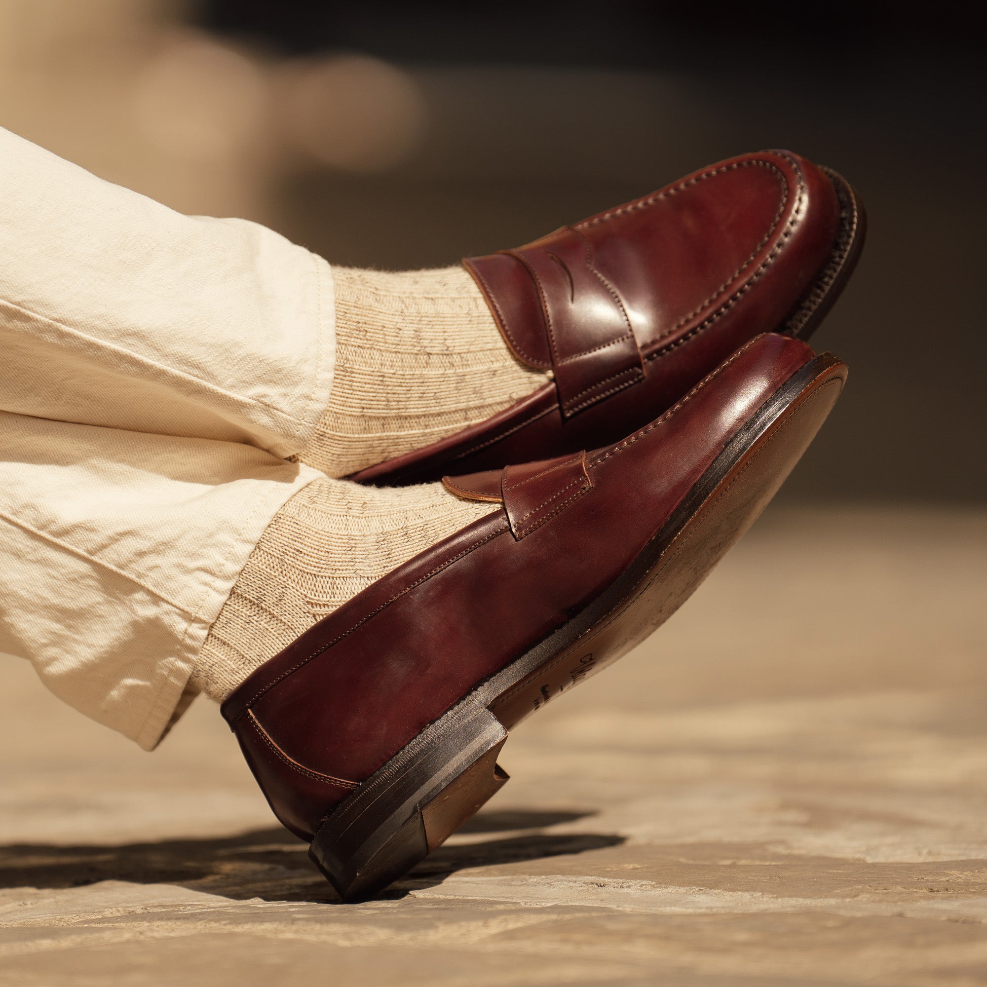 Pigottee, Men's brown leather Moccasins with Tassels