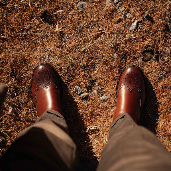 Men’s brown full-grain leather Chelsea Boots | Velasca