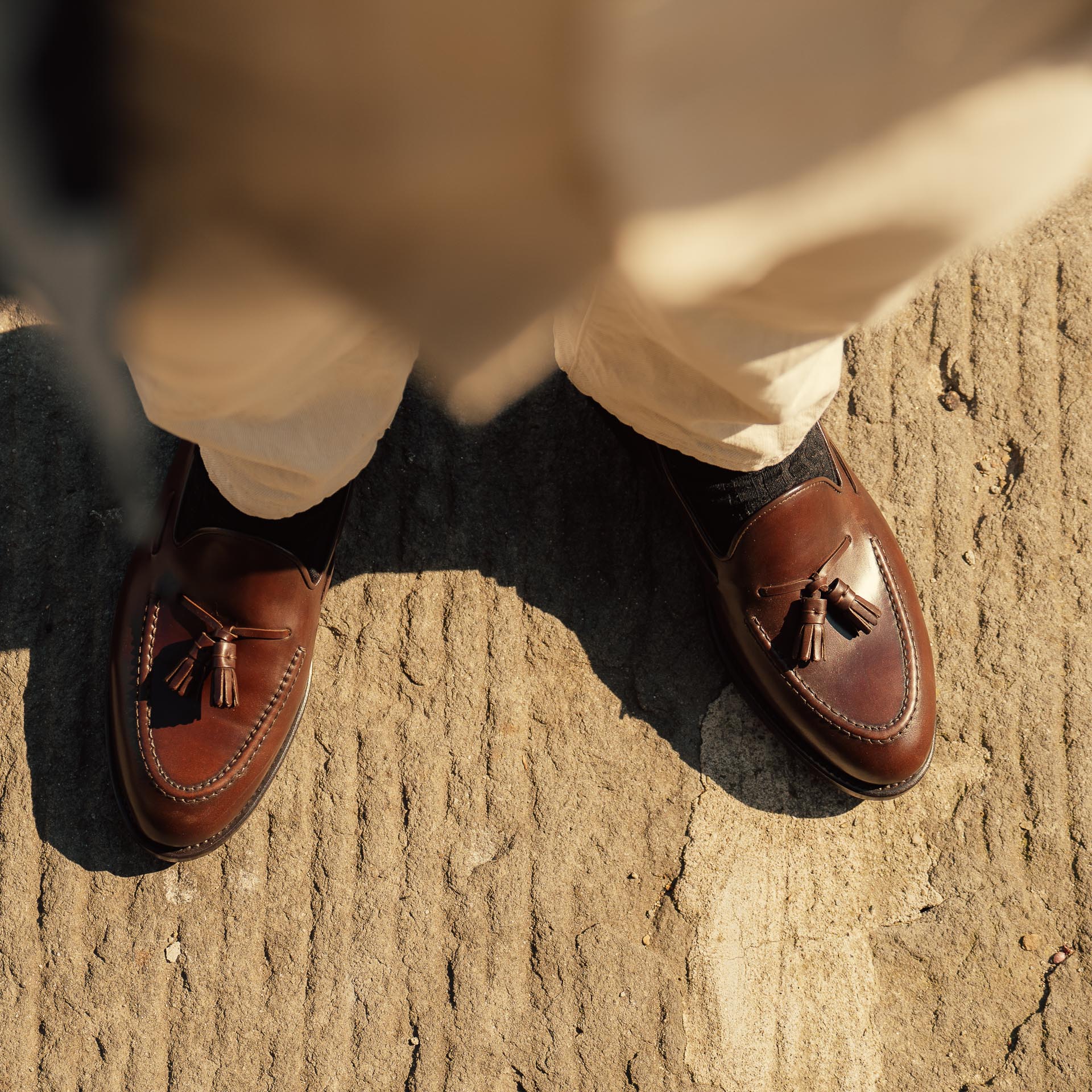Velasca Dark brown Tassel Loafers in cordovan leather