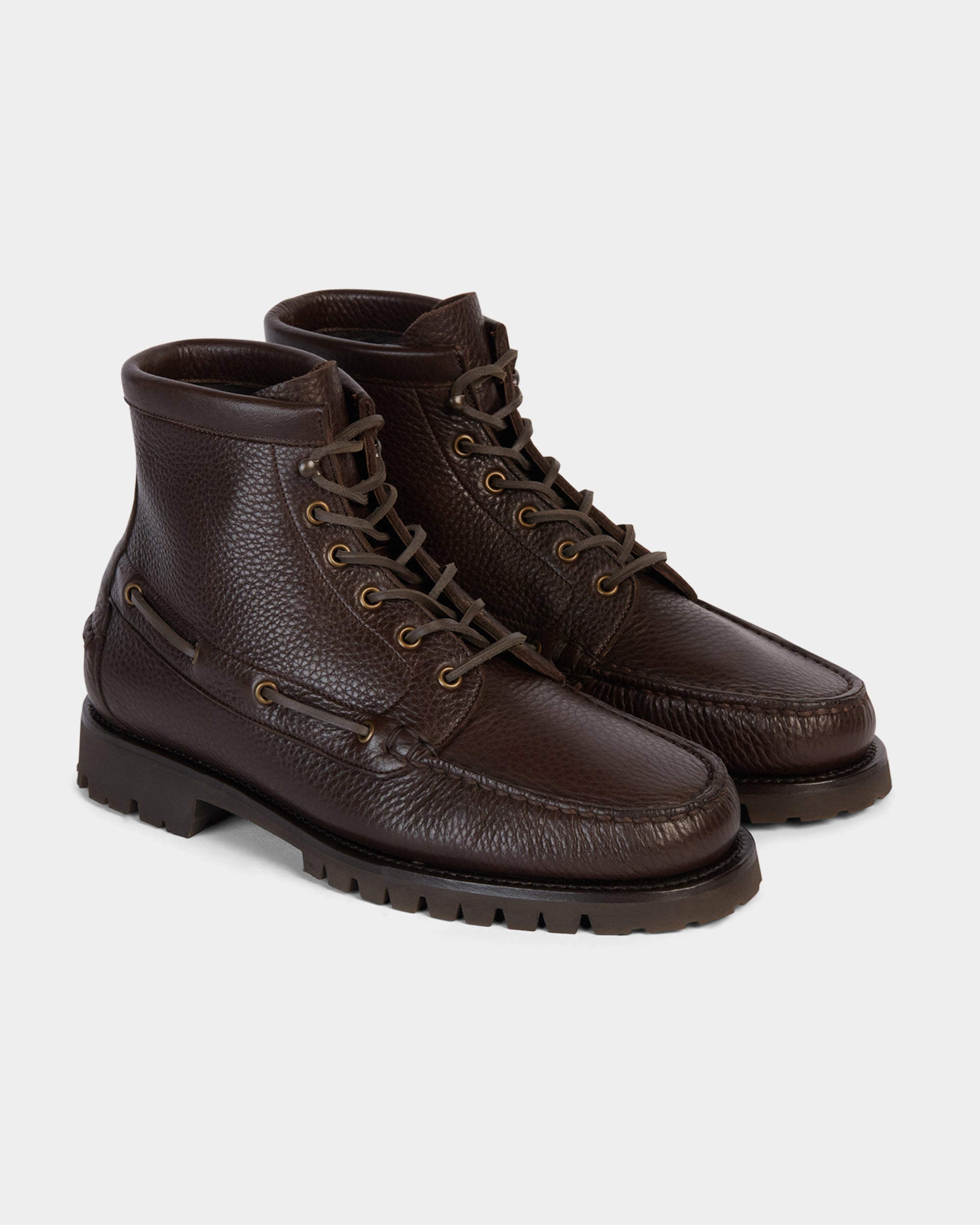 Velasca | Men's brown lace-up ankle boots with a Vibram sole